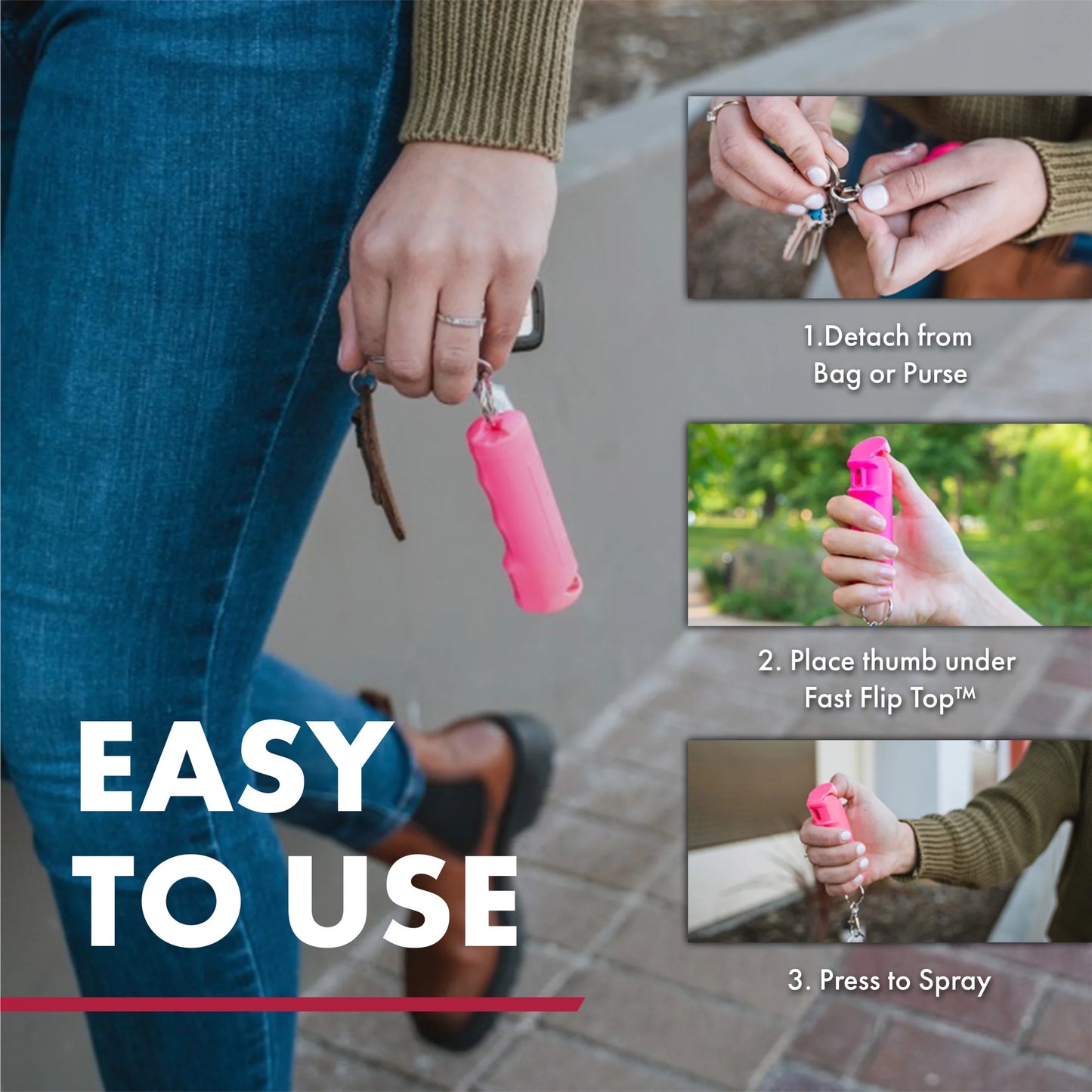 Fast Flip Top Pepper Gel with Finger Grip and Snap Clip, Mint Color, 1 in X 1 in X 3.875 In