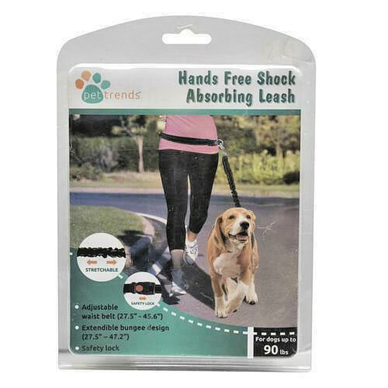 Pet Trends Hands Free Shock Absorbing Running Jogging Leash Model B336-2 Black