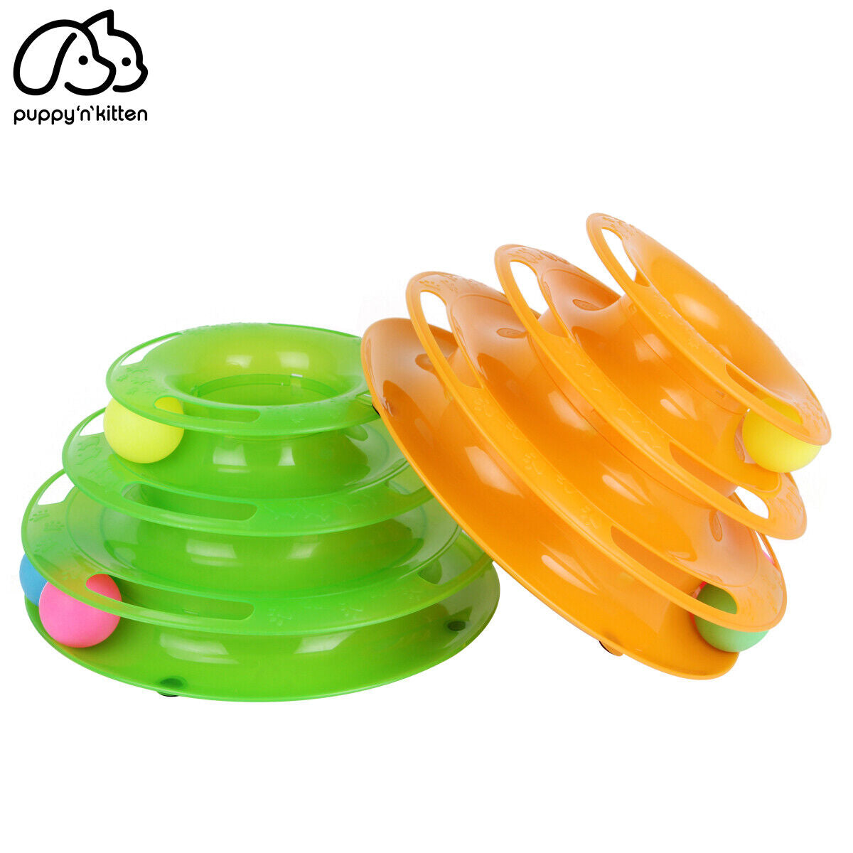 Pet Cat Crazy Ball Disk Interactive Toys Amusement Plate Trilaminar Funny Toy