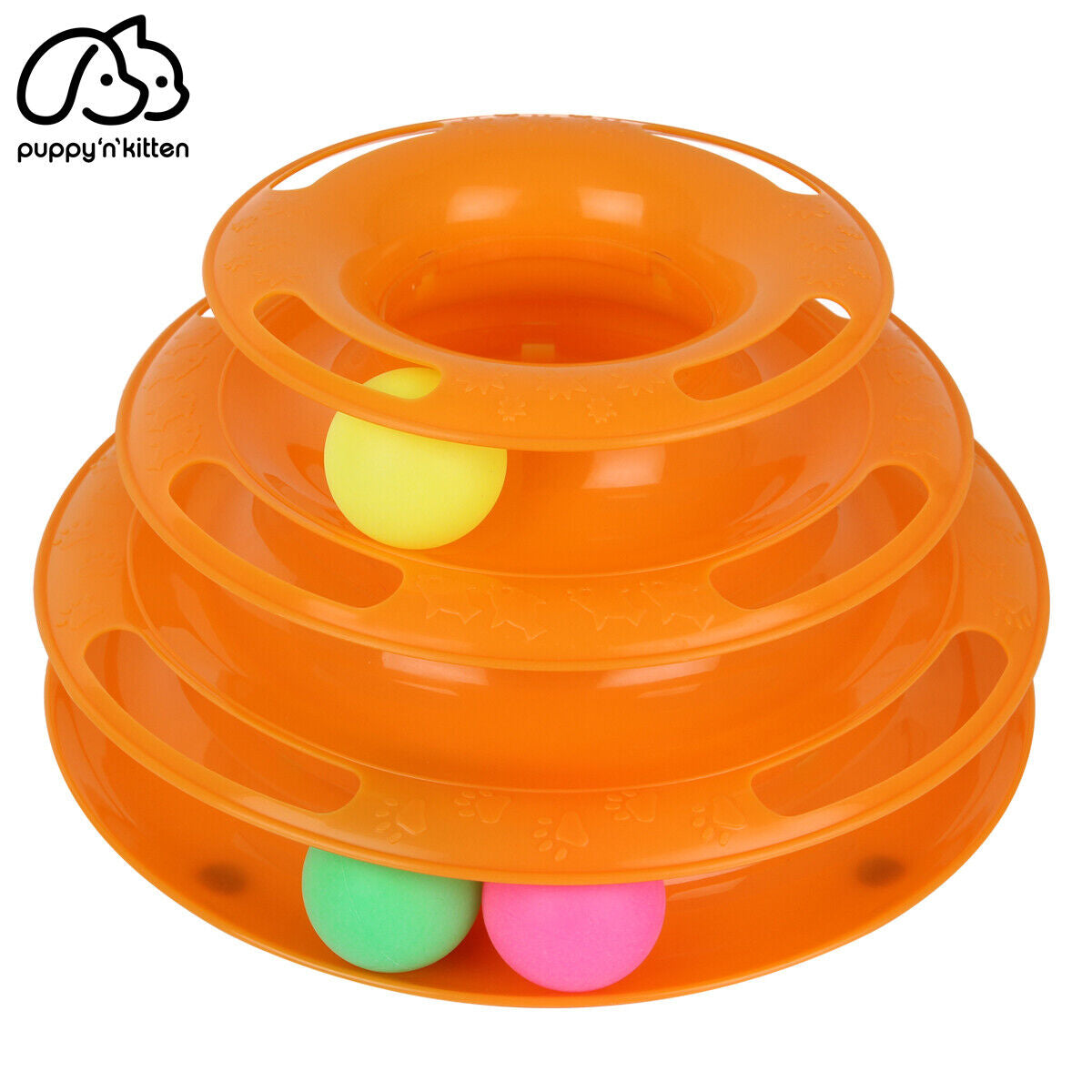 Pet Cat Crazy Ball Disk Interactive Toys Amusement Plate Trilaminar Funny Toy