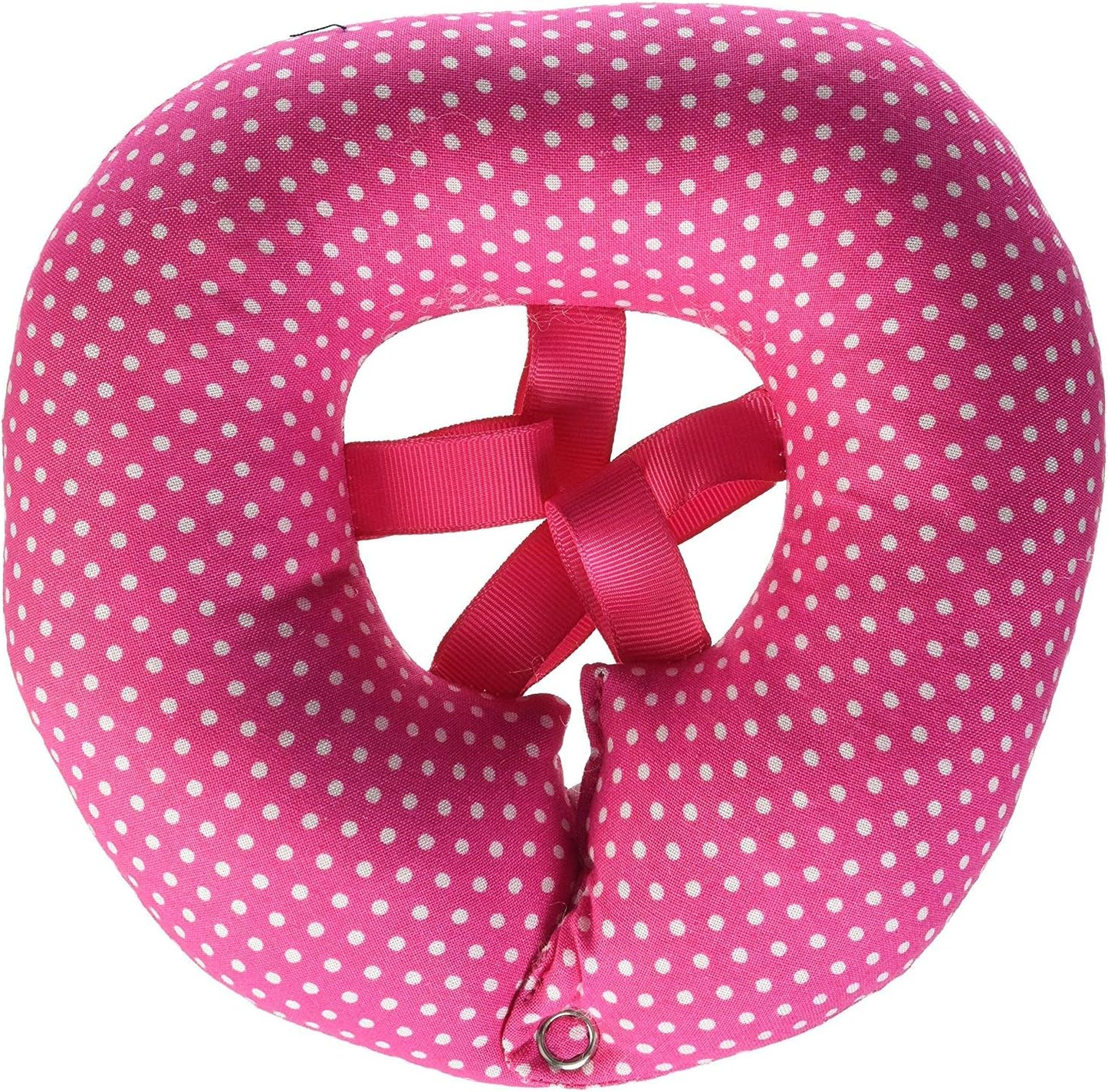 Pink Dots up to 10"- Made in USA 100% Cotton Stuffed Safety Fence Collar to Keep Your Pet Safely on the Right Side of the Fence.