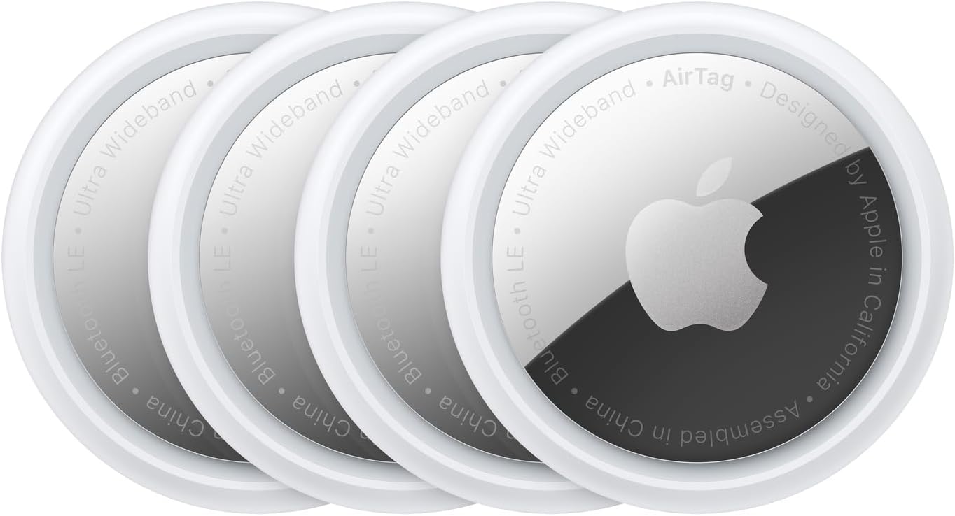 Airtag 4 Pack. Keep Track of and Find Your Keys, Wallet, Luggage, Backpack, and More. Simple One-Tap Set up with Iphone or Ipad