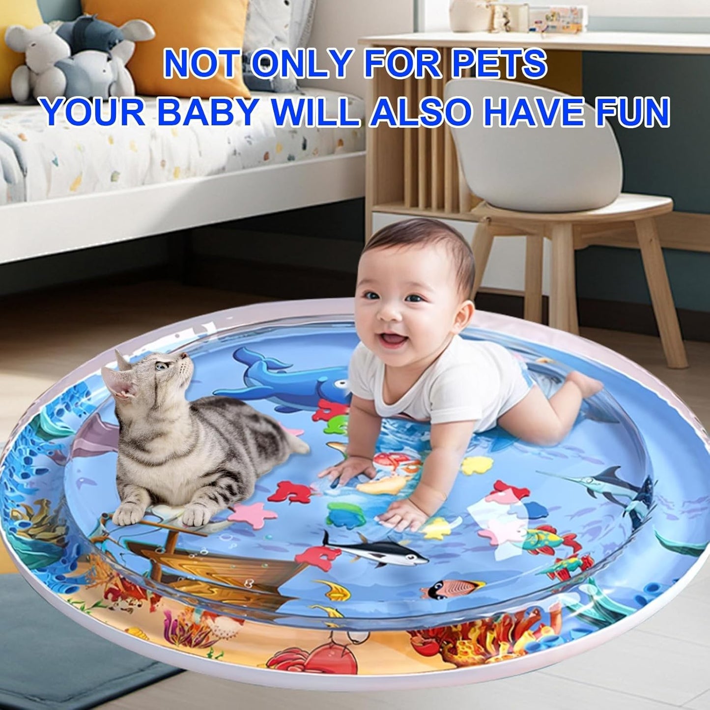 Upgrade Your Cat's Playtime with the 2025 Sensory Water Mat! 🐾💦 Perfect for Bored Indoor Kitties!