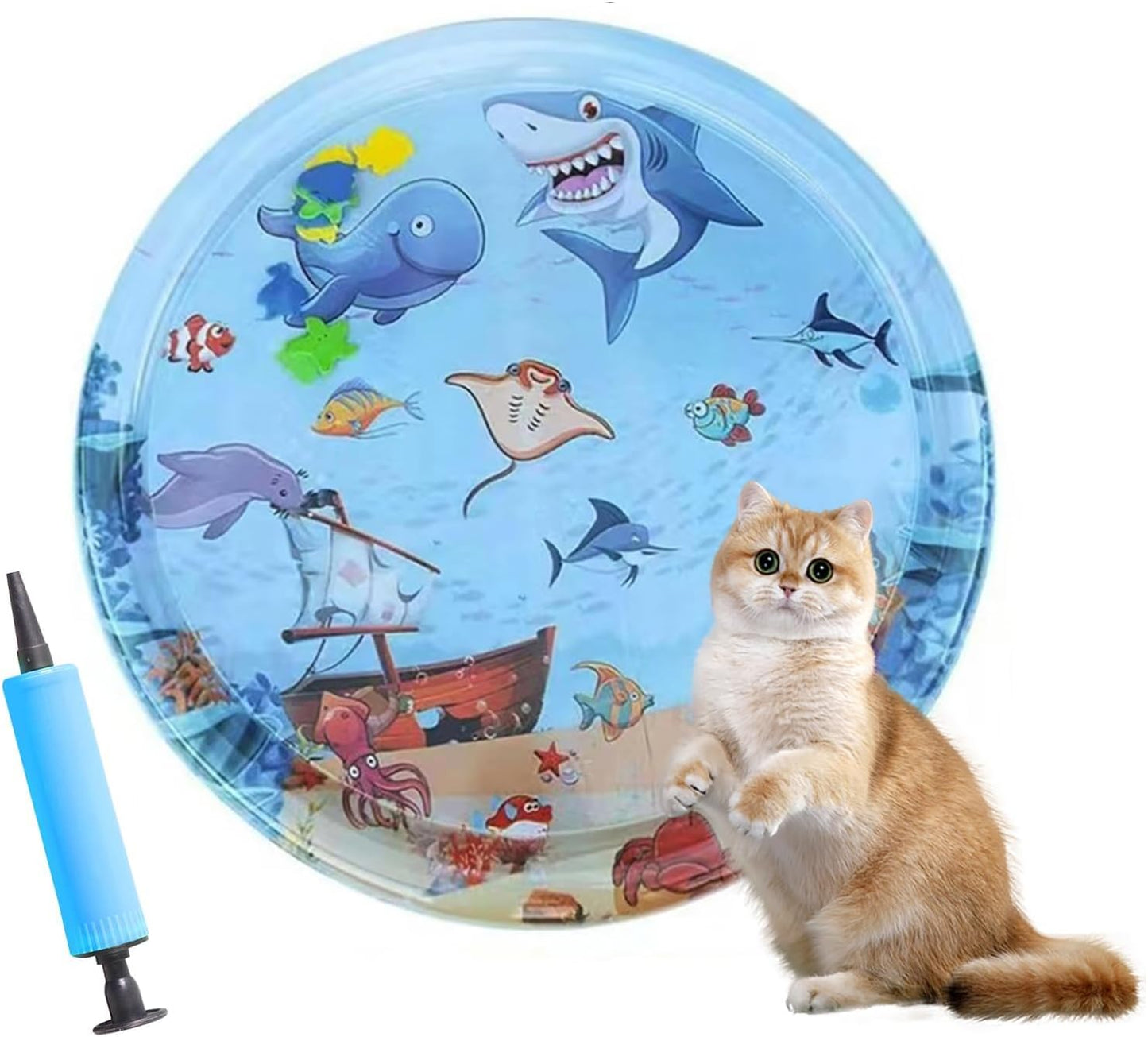 Upgrade Your Cat's Playtime with the 2025 Sensory Water Mat! 🐾💦 Perfect for Bored Indoor Kitties!