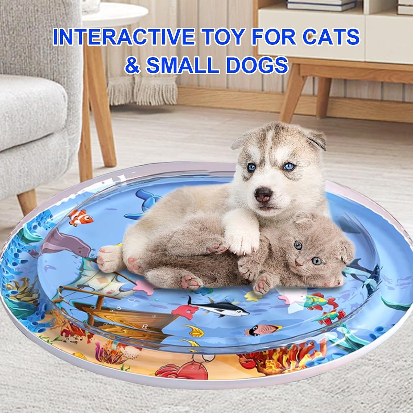 Upgrade Your Cat's Playtime with the 2025 Sensory Water Mat! 🐾💦 Perfect for Bored Indoor Kitties!
