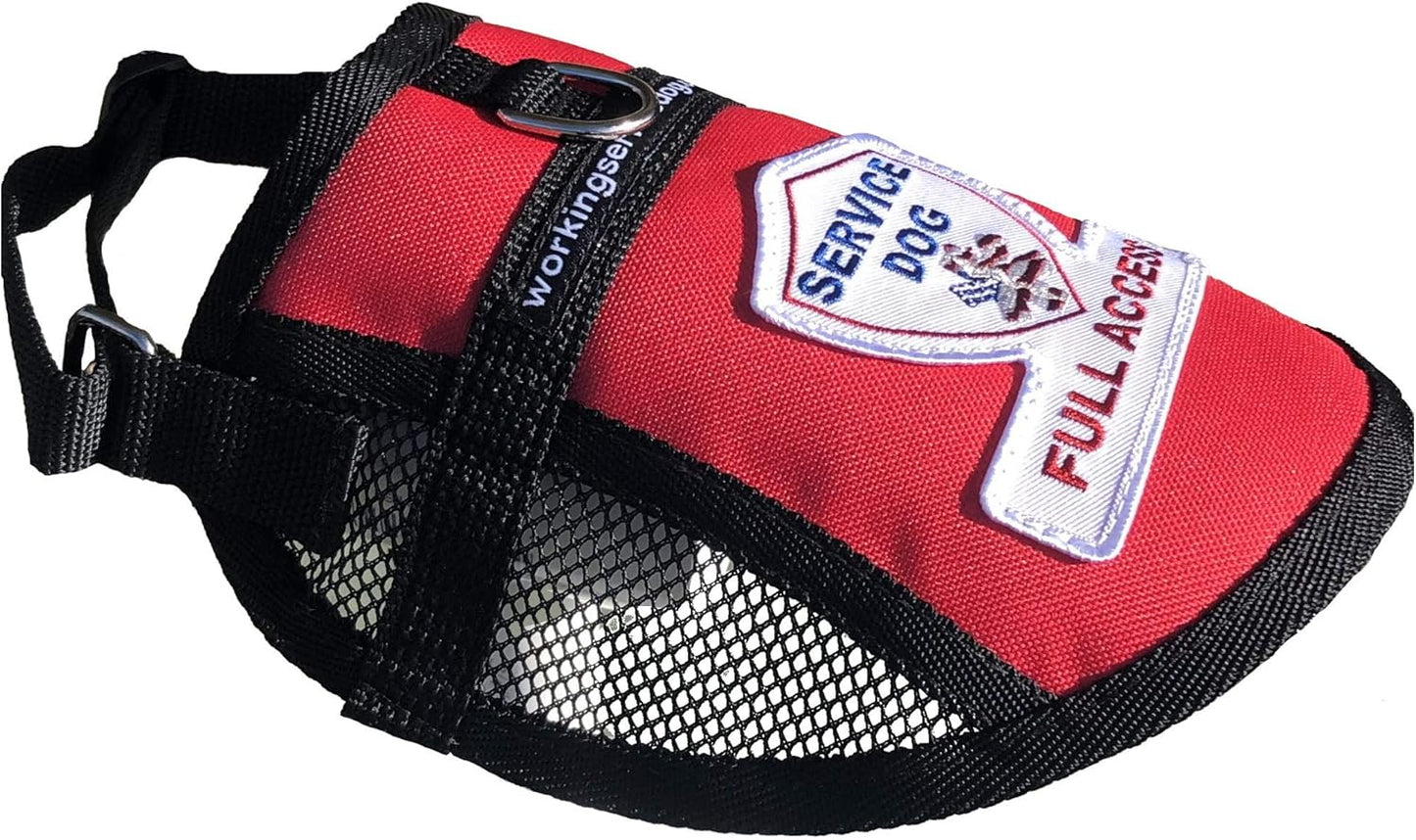 Premium Service Dog Mesh Full Access Vest (9 - 13" Girth, Red) - Includes Five Service Dog Law Handout Cards