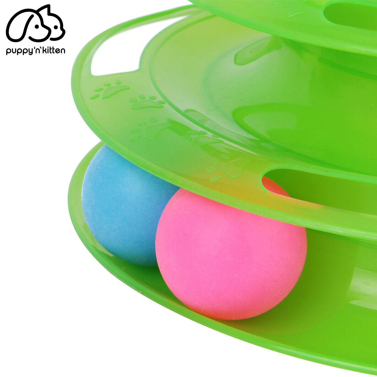 Pet Cat Crazy Ball Disk Interactive Toys Amusement Plate Trilaminar Funny Toy