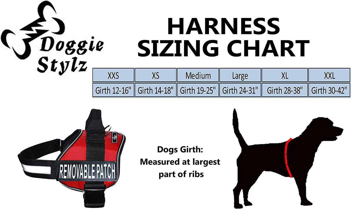 Service Dog Harness Vest Comes with 2 Reflective Service Dog DO NOT PET Patches. Please Measure Dog before Ordering (Girth 19-25", Red)