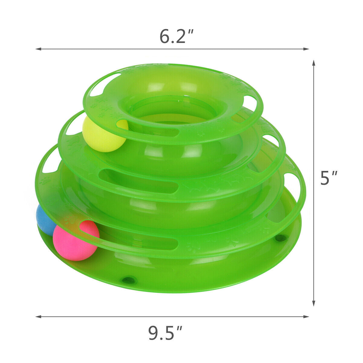 Pet Cat Crazy Ball Disk Interactive Toys Amusement Plate Trilaminar Funny Toy