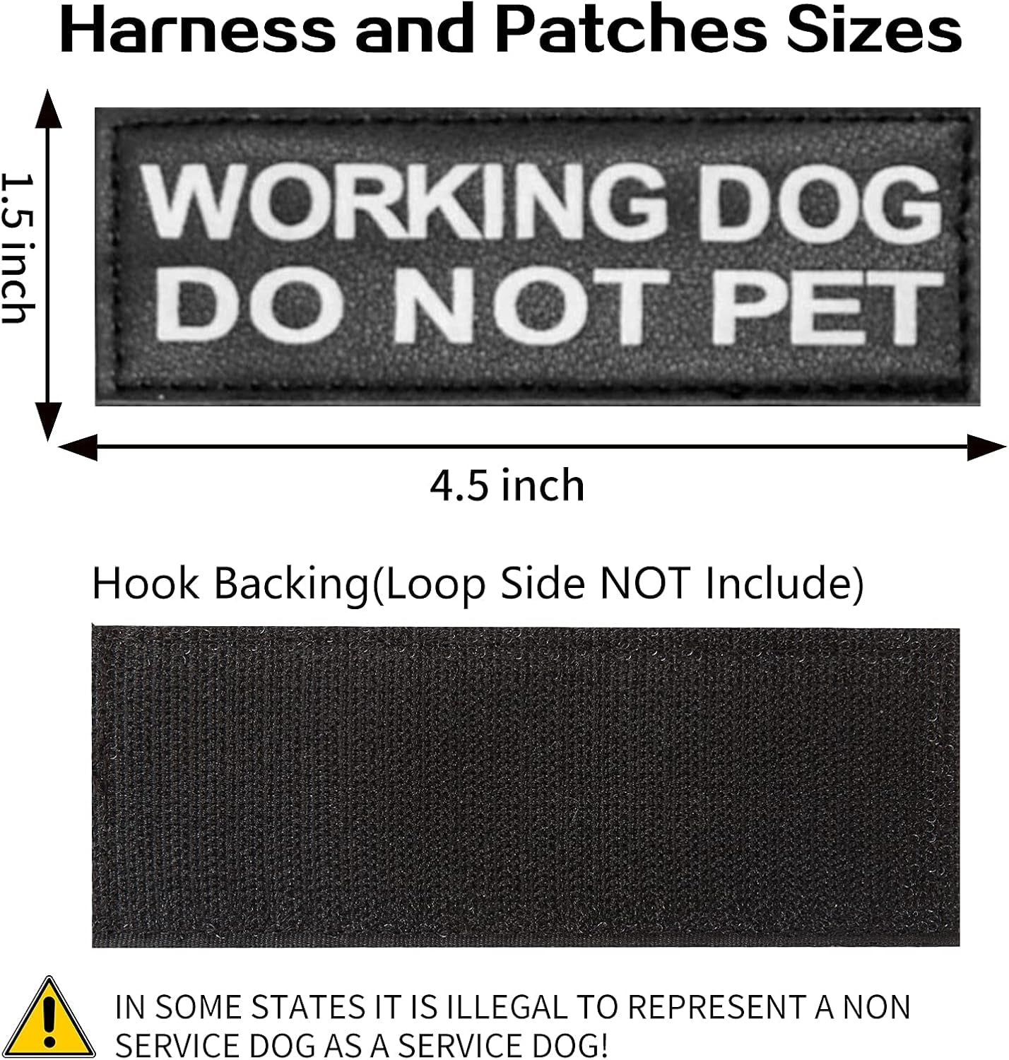 Service Dog Patch 10 Pieces, Dog Vest Patches Service Dog in Training Patches, Reflective and Removable Dog Harness Patches for Service Dog Vest