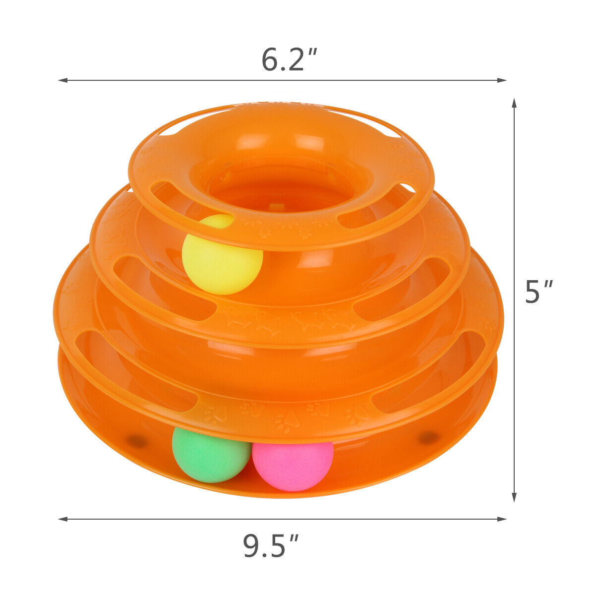 Pet Cat Crazy Ball Disk Interactive Toys Amusement Plate Trilaminar Funny Toy