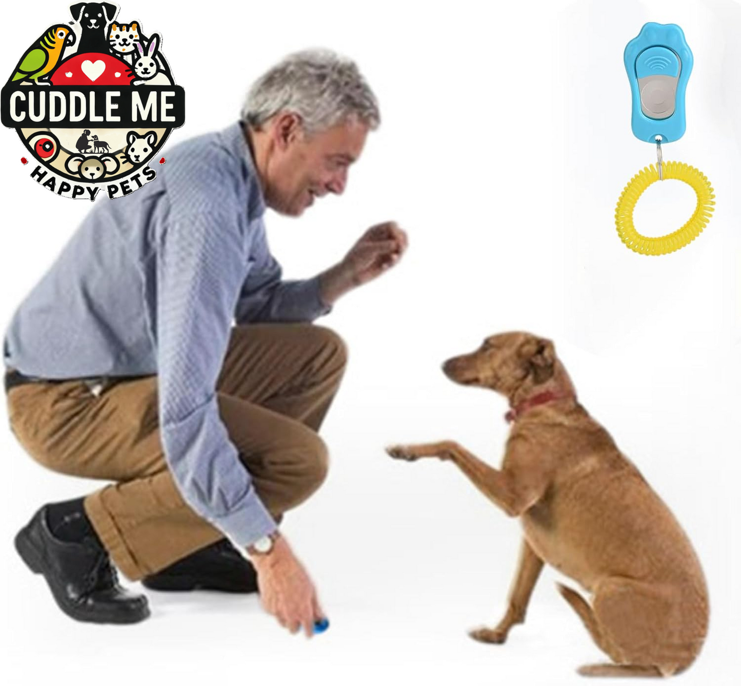 Dog Clicker for Training, 2 Packs Dog Training Clicker Pet Behavioral Training Clicker, Adjustable 3 Gears Pet Dog Training Clicker with Wrist Strap for Dogs Cats Birds Horses, Sky Blue