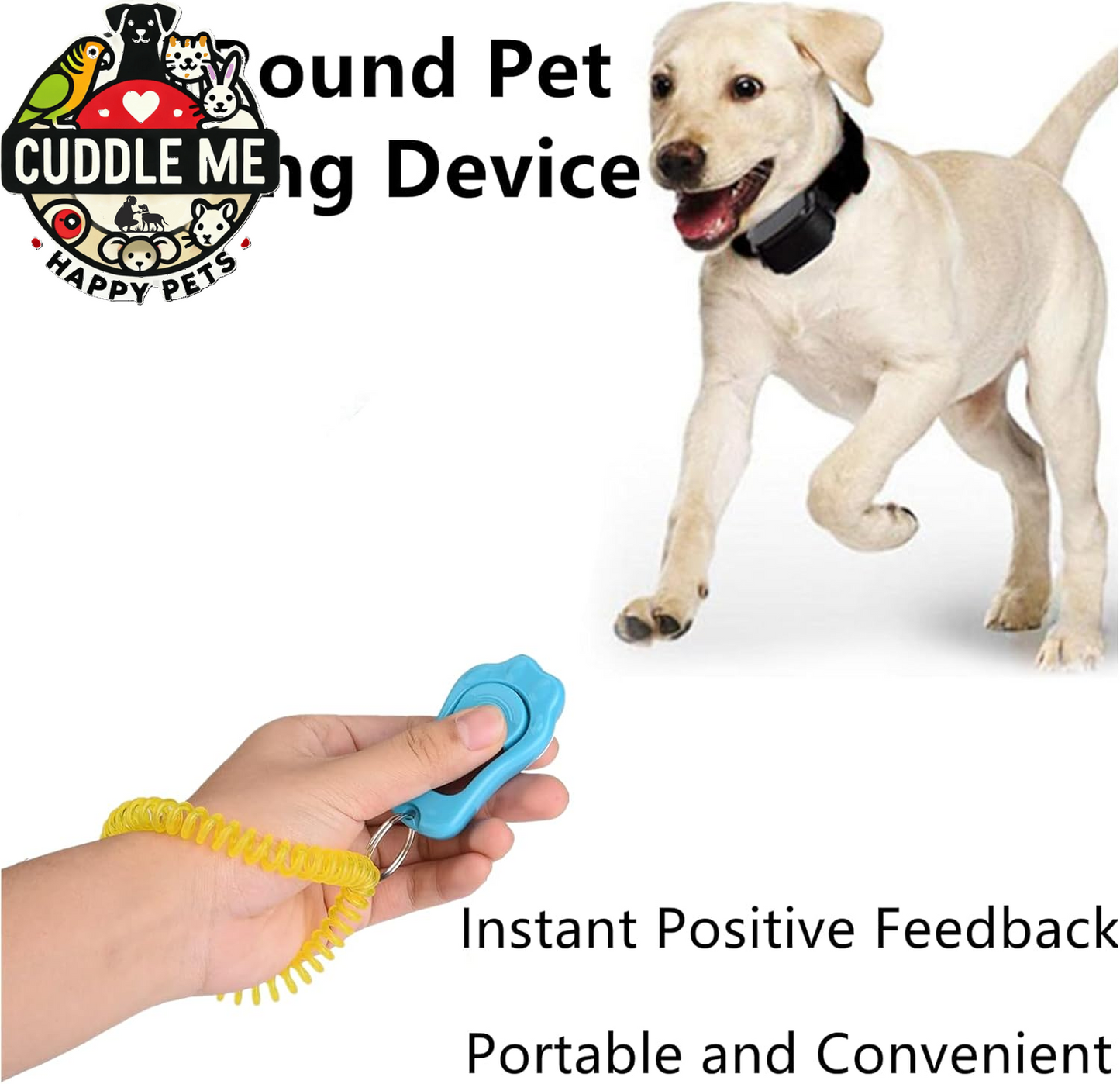 Dog Clicker for Training, 2 Packs Dog Training Clicker Pet Behavioral Training Clicker, Adjustable 3 Gears Pet Dog Training Clicker with Wrist Strap for Dogs Cats Birds Horses, Sky Blue