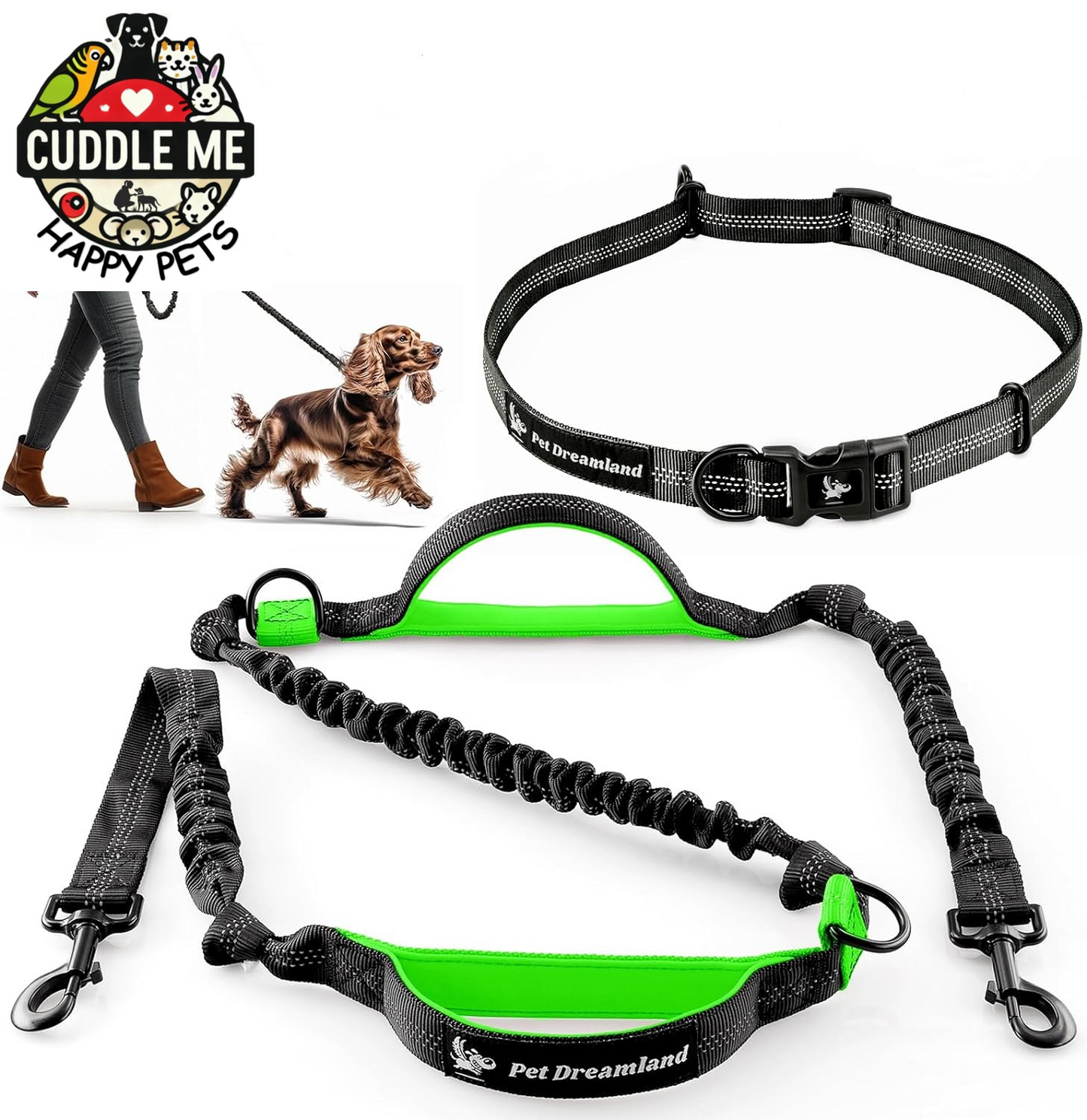 Exquisite Hands-Free Leash for Medium Dogs: Ultimate Comfort & Freedom for Running, Walking, Hiking. Premium Quality, Durable & Versatile Waist Dog Leash Belt. Your Dog Will Love It