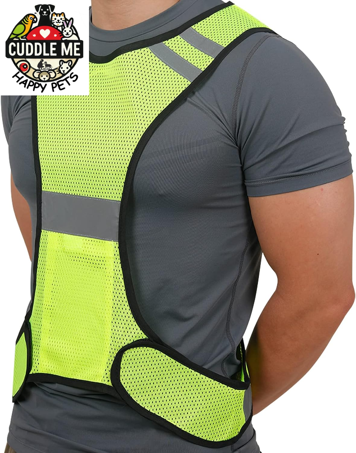 Reflective Running Vest, High Visibility Running Gear with Large Pocket