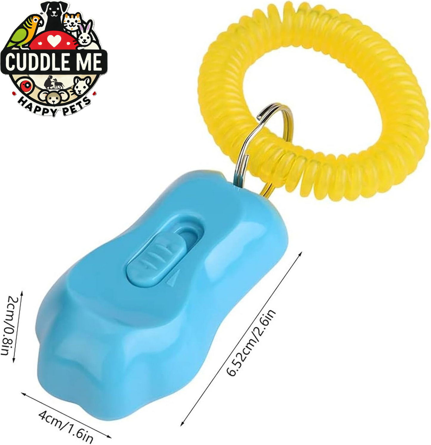 Dog Clicker for Training, 2 Packs Dog Training Clicker Pet Behavioral Training Clicker, Adjustable 3 Gears Pet Dog Training Clicker with Wrist Strap for Dogs Cats Birds Horses, Sky Blue