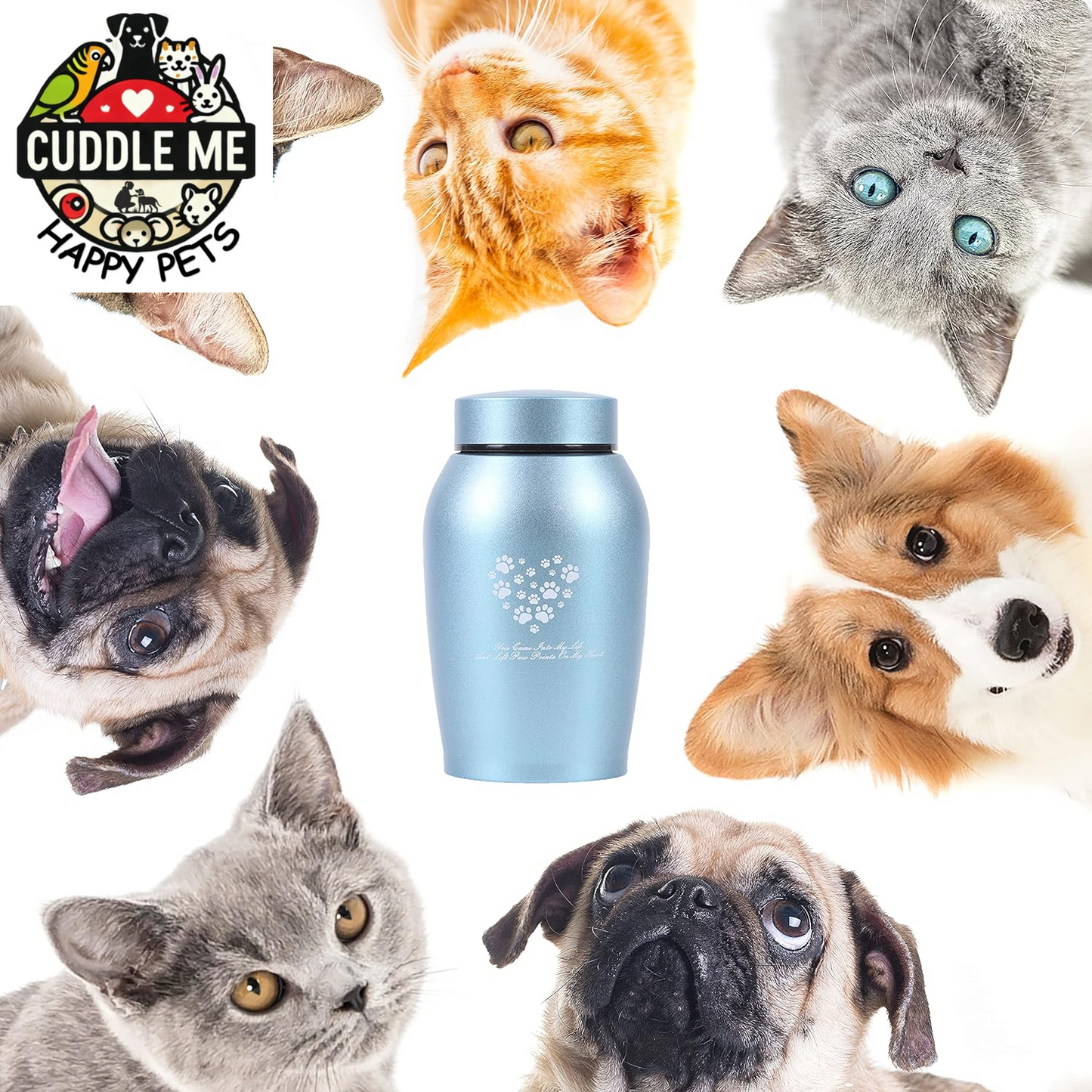 Stainlee Steel Pet Urns,Premium Urns for Dog and Cat Ashes,Paws Engraved Dog Urn for Ashes,Cat Creamtion Urn for Ashes,Pet Urn for Large Dog