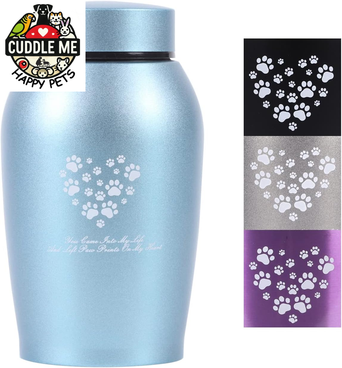 Stainlee Steel Pet Urns,Premium Urns for Dog and Cat Ashes,Paws Engraved Dog Urn for Ashes,Cat Creamtion Urn for Ashes,Pet Urn for Large Dog