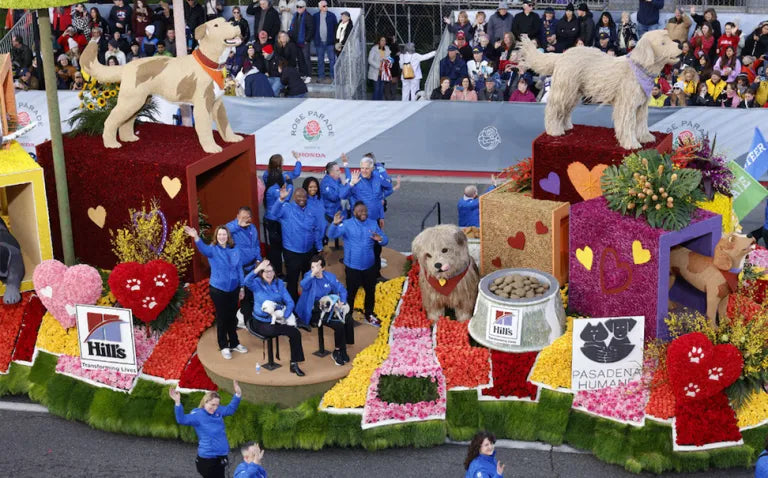 The Rose Parade Float! Today on New Years Day!