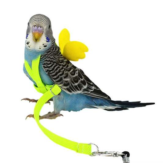 Pet Parrot Bird Harness and Leash Flying Outdoor Training Traction Rope Straps for Budgerigar Cockatiel Small Birds