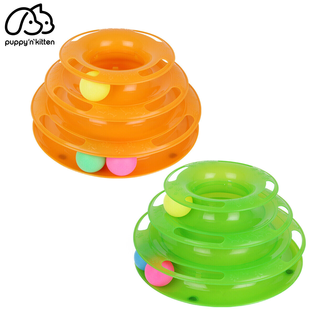 Pet Cat Crazy Ball Disk Interactive Toys Amusement Plate Trilaminar Funny Toy