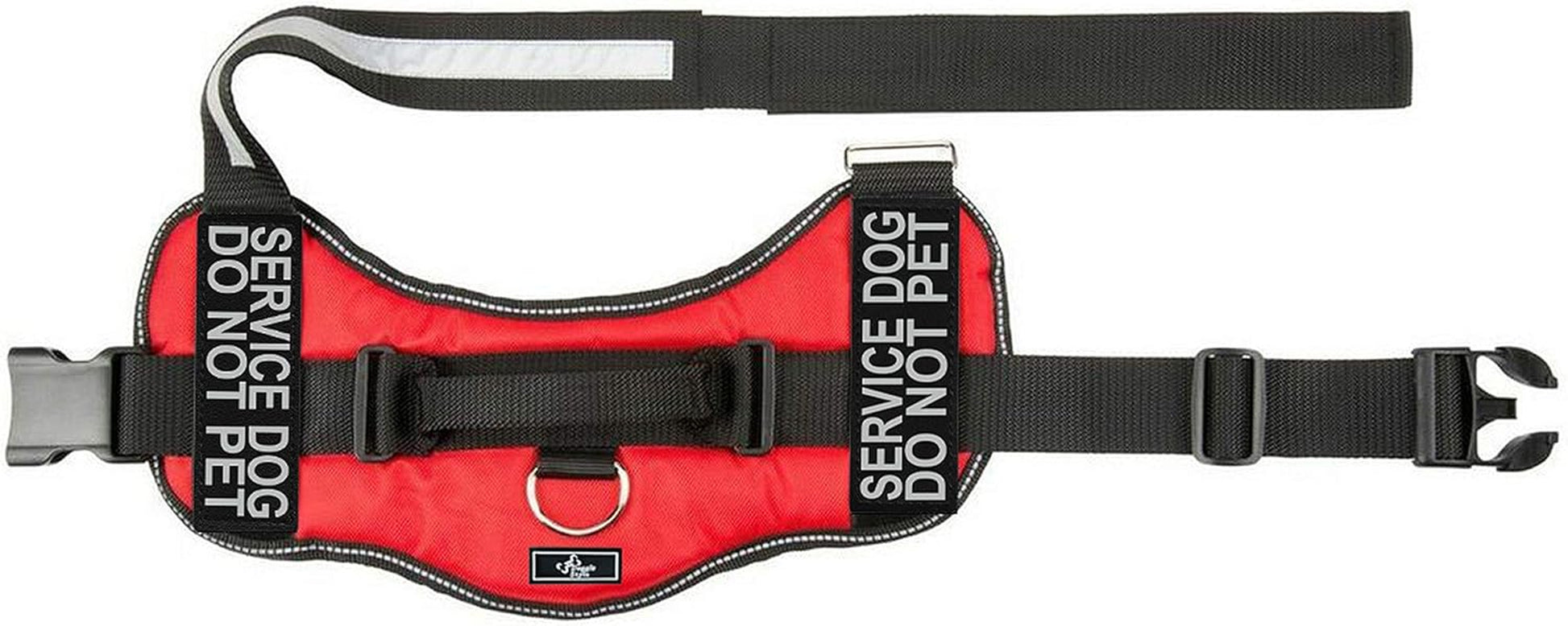 Service Dog Harness Vest Comes with 2 Reflective Service Dog DO NOT PET Patches. Please Measure Dog before Ordering (Girth 19-25", Red)