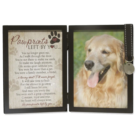 Elegant Personalized 5X7 Dog Memorial Photo Frame with Custom Pet Tag