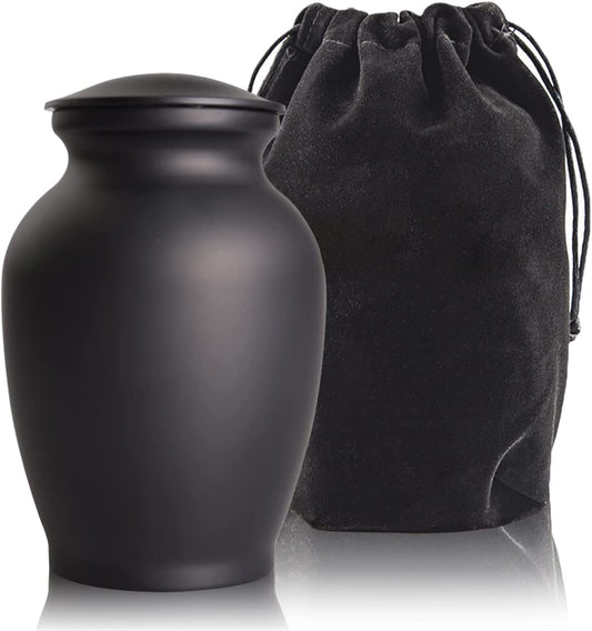 Elegant Large Black Pet Cremation Urn for Dogs – Cherished Keepsake for Ashes