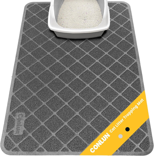 Cat Litter Mat, 35" X 23" Premium Durable PVC, Non-Slip, Less Waste, Urine Waterproof