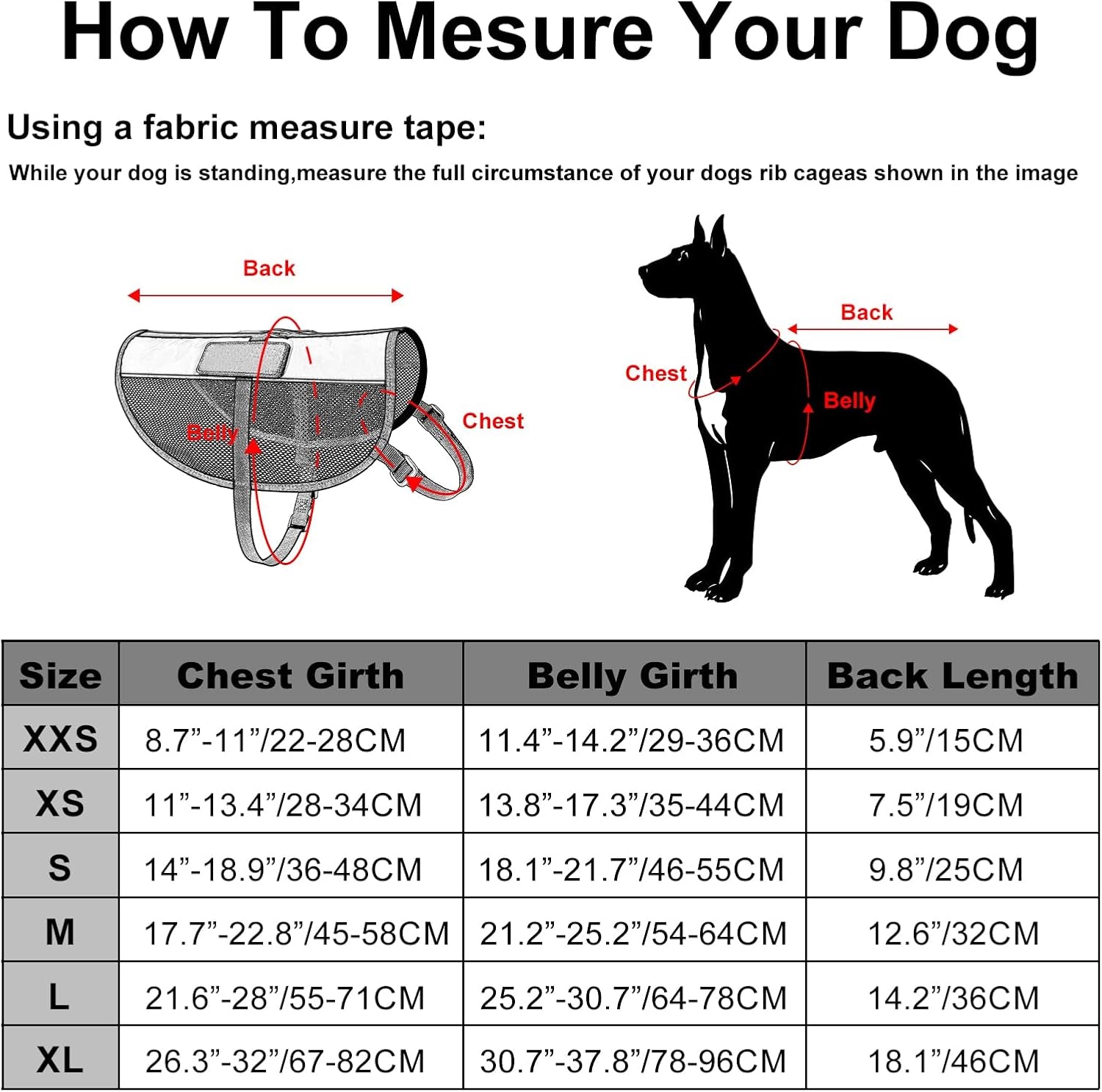 Service Dog Vest, Bright Red Fabric & Reflective Straps,Breathable&Soft Mesh Padded Harness,2 Free Removable Service Dog Patches,Xxs Girth 11-14"