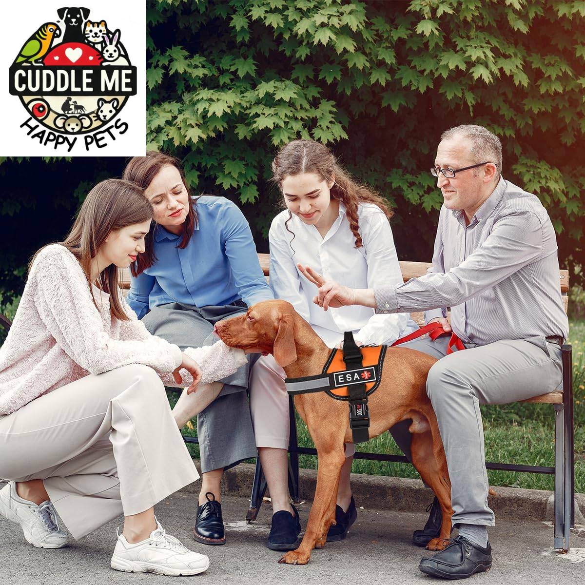Emotional Support Animal Patch for Dog Harness and Vest ESA Removable 3D Rubber Patches Hook Backing for Small or Large Service Dogs