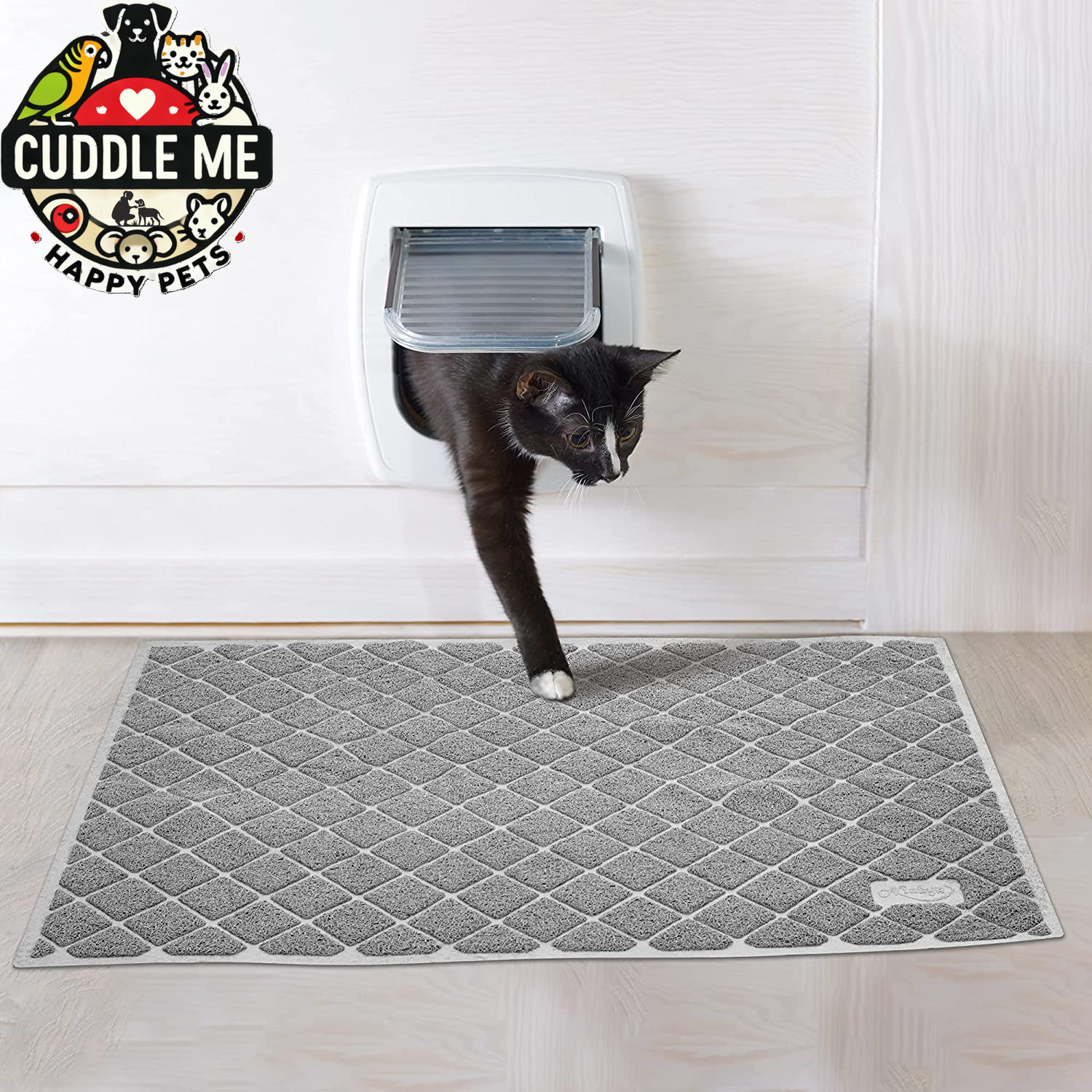 Premium Cat Litter Mat, Litter Box Mat with Non-Slip and Waterproof Backing, Litter Trapping Mat Soft on Kitty Paws and Easy to Clean, Cat Mat Traps Litter from Box