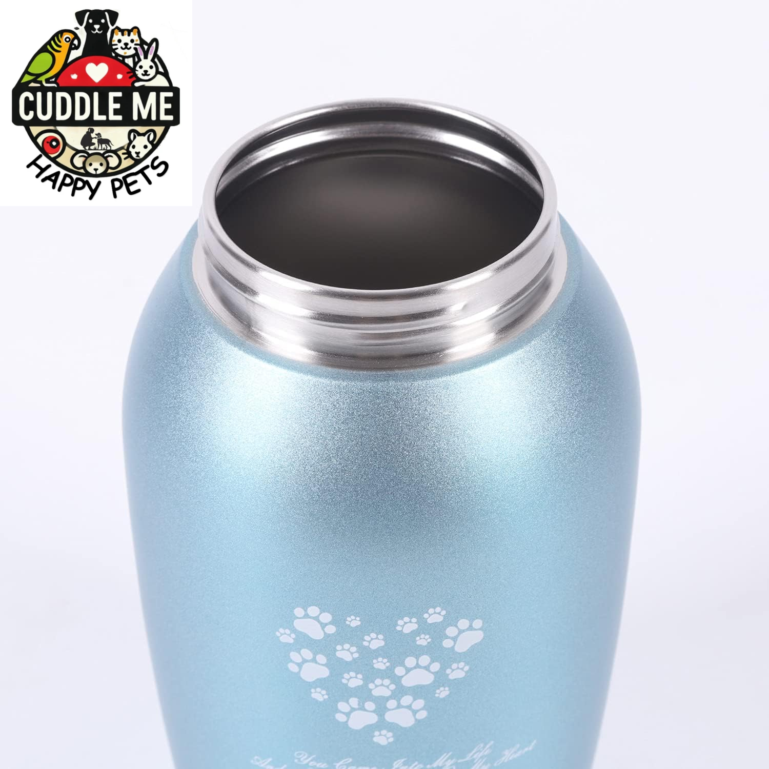 Stainlee Steel Pet Urns,Premium Urns for Dog and Cat Ashes,Paws Engraved Dog Urn for Ashes,Cat Creamtion Urn for Ashes,Pet Urn for Large Dog
