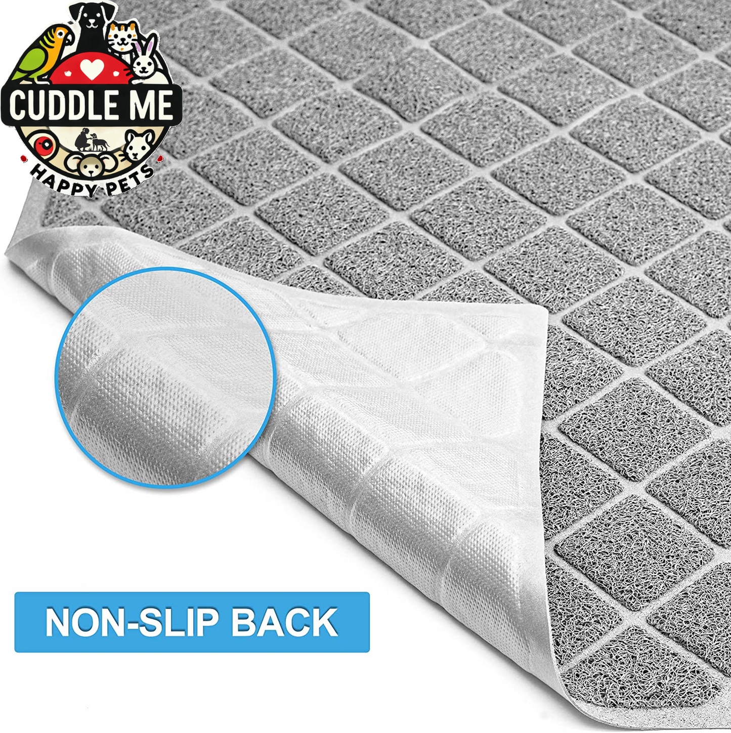 Premium Cat Litter Mat, Litter Box Mat with Non-Slip and Waterproof Backing, Litter Trapping Mat Soft on Kitty Paws and Easy to Clean, Cat Mat Traps Litter from Box