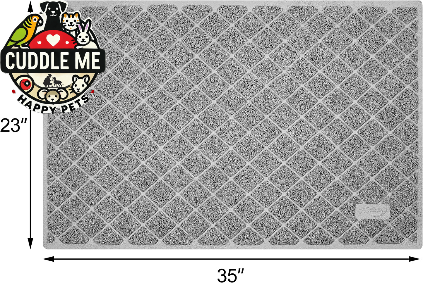 Premium Cat Litter Mat, Litter Box Mat with Non-Slip and Waterproof Backing, Litter Trapping Mat Soft on Kitty Paws and Easy to Clean, Cat Mat Traps Litter from Box