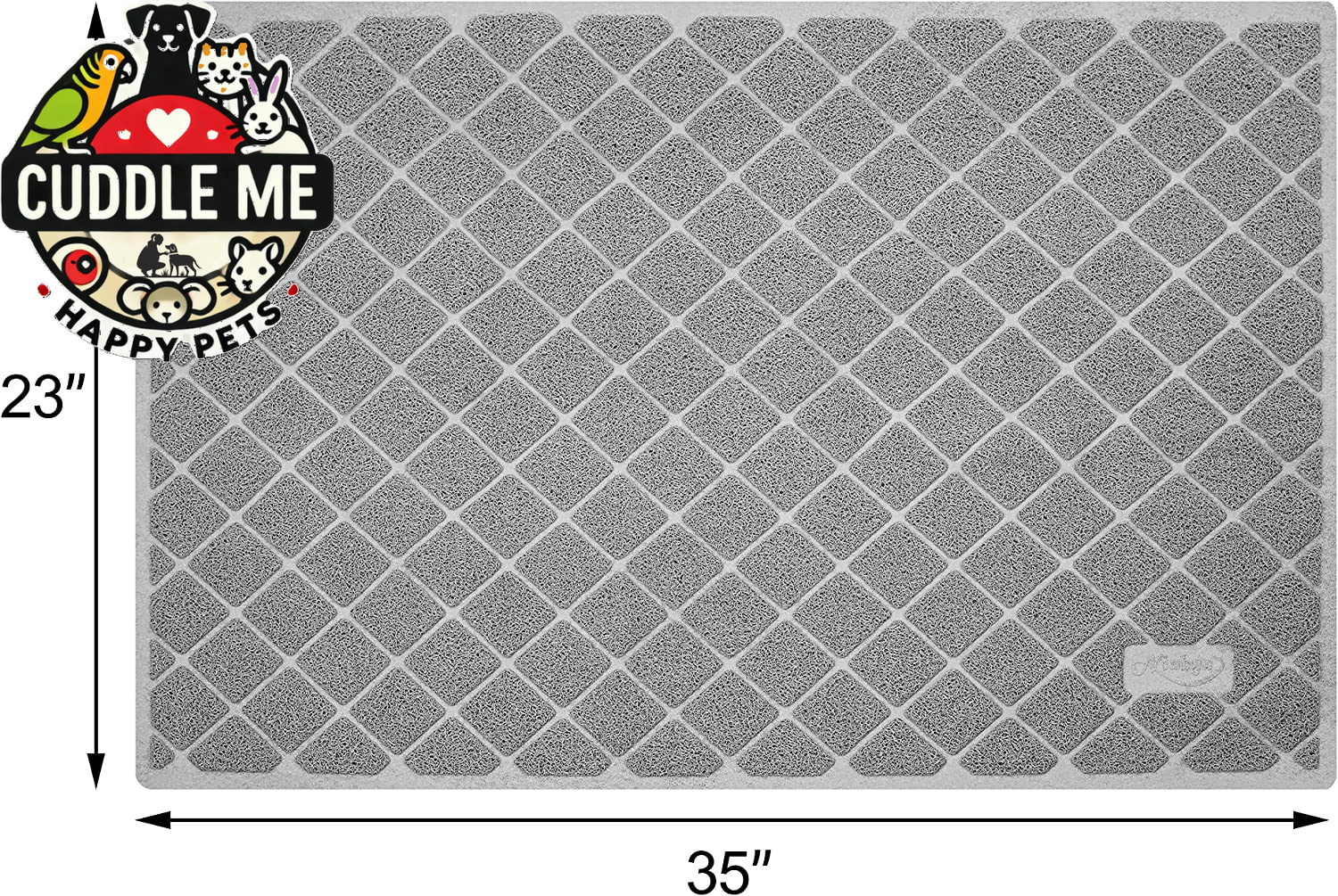 Premium Cat Litter Mat, Litter Box Mat with Non-Slip and Waterproof Backing, Litter Trapping Mat Soft on Kitty Paws and Easy to Clean, Cat Mat Traps Litter from Box